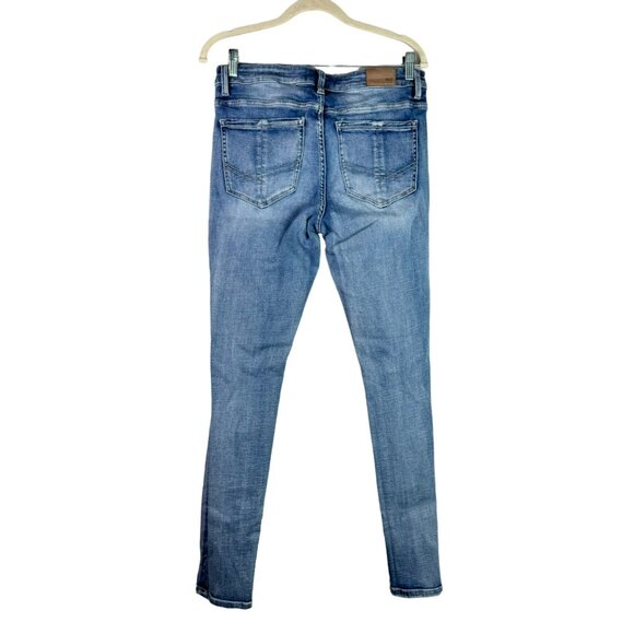 🟣 BKE Payton Womens Distressed Blue Skinny Jeans Size 28/31.5 - Picture 2 of 9